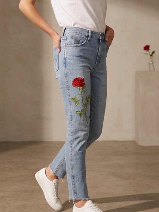 Wrangler Denim - Vintage Wrangler Embroidered Skinny Jeans Blue Size 6